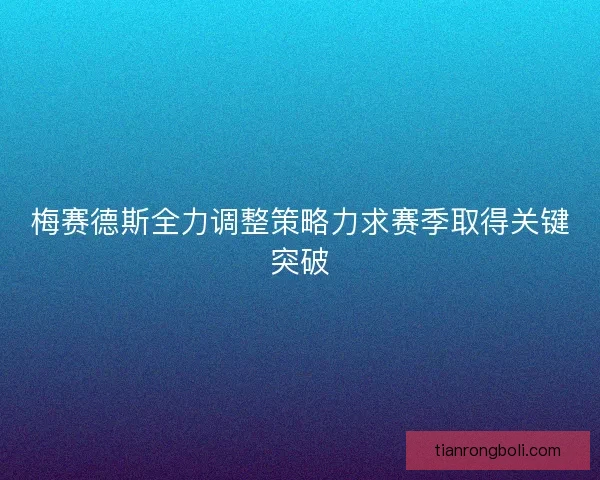 梅赛德斯全力调整策略力求赛季取得关键突破